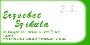 erzsebet szikula business card